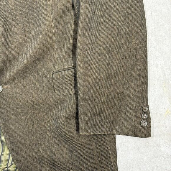 Jack Victor Velvet Corduroy Blazer Brown Sport Coat Made in Canada 40S - Picture 5 of 11